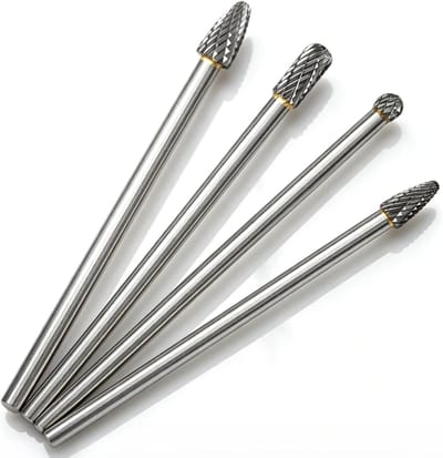 Duurzame Rotonde Freesjes voor Houtbewerking, 6mm Schacht, Set van 5 Stuks, Precisie Gereedschap