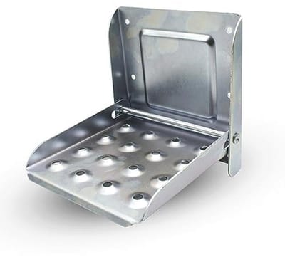 Inklapbare Treden voor Vrachtwagens, Verzilverd Staal, 2 Stuks - Klapladder voor Camper, Caravan en Aanhanger