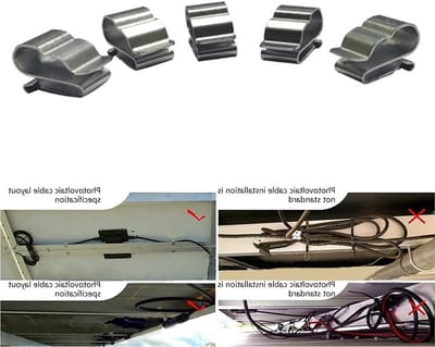 JGS Premium - 50 stuks Roestvrij Staal Zonnepaneelkabel Clipsysteem - Installatie voor 2 X 6 mm kabel