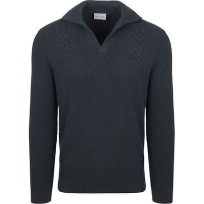 Suitable Trui Riva Knit Donkerblauw (navy) - Maat M - Heren - Pullover