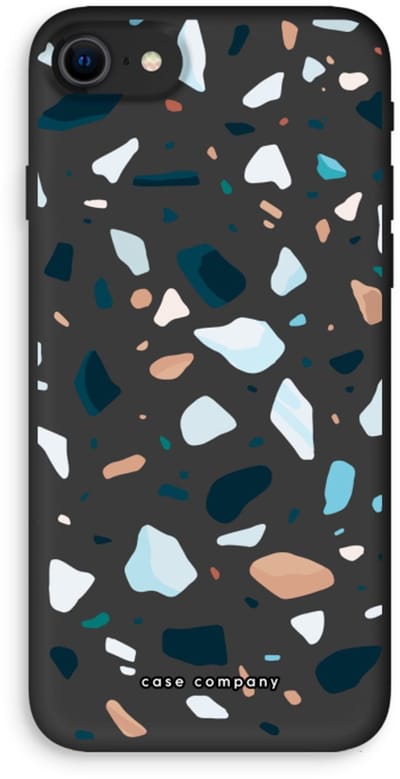 Case Company® - Hoesje geschikt voor iPhone SE 2020 hoesje - Terrazzo N°13 - Biologisch Afbreekbaar Telefoonhoesje - Bescherming alle Kanten en Schermrand