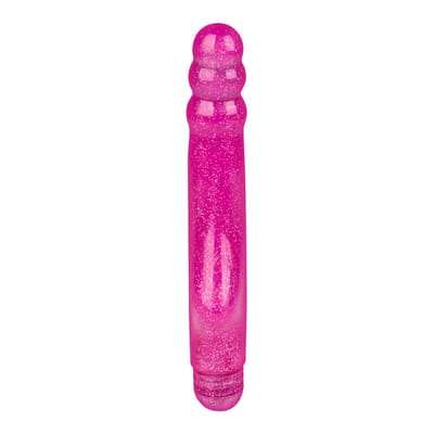 Anaal vibrator met glitters-effect, 20,5 cm