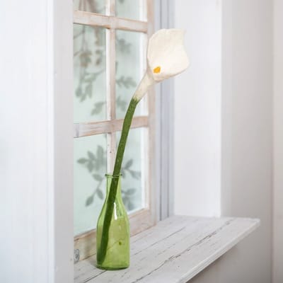 Fairtrade Vilt - Bloem Calla Wit - Wit&Groen - 50cm - Homedeco