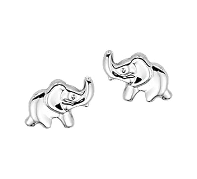 YO&NO - Oorbellen - Zilver - Oorknoppen - Olifant - 8,5/6,7mm - Kinderen - Zilver 925