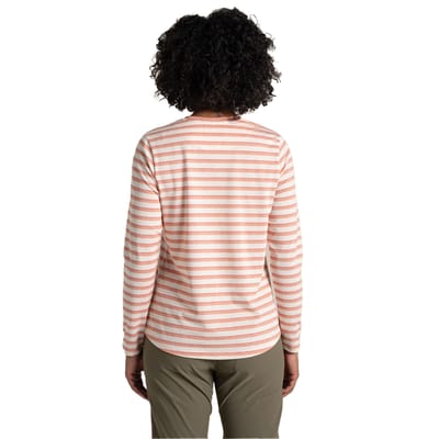 Craghoppers Dames/Dames Akona Gestreept Nosilife T-shirt met lange mouwen (Klei)