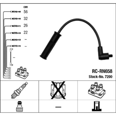 Bougiekabelset NGK 7200