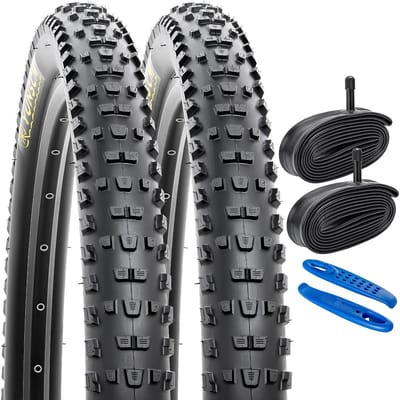 2x 27.5 inch Mountainbike Banden 27.5x2.25 en Binnenbanden met Schrader Ventiel