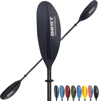 Lichtgewicht Kajak Peddel met Carbon Fiber Handvat | Versterkte Polypropyleen Bladen | 220-250 cm