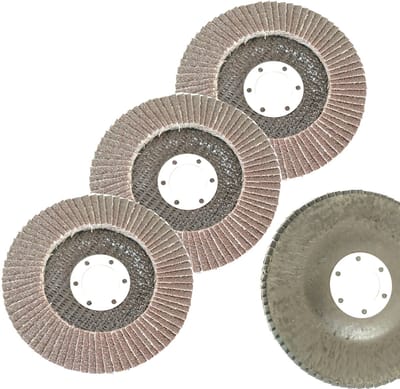 4x Flapdisc 115mm Lamel schuurschijf lamellenschijf set p60+p100