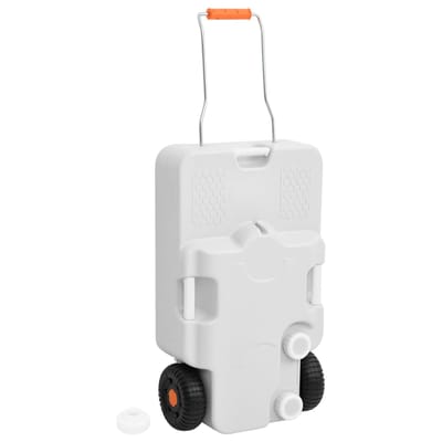 vidaXL - Watertank - op - wielen - 30 - L - grijs