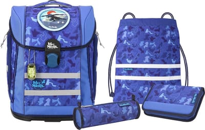 McNeill Schooltas McLight 2 Schoolbag Set 6-delig Puzzle Donkerblauw