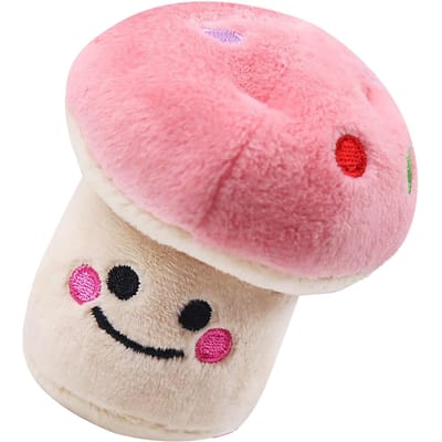 Knuffelhondenspeeltje Cartoon Paddenstoelvormig Bijtbestendig Tandenknarsen Verminder Verveling Interactief Puppy Kauwspeeltje Roze pink
