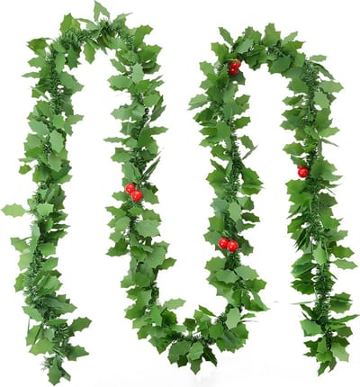 Clayre & Eef Kerstslinger Guirlande 200 cm Groen Kunststof