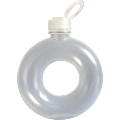 Schattige Donut Waterfles Handvat Ring Vrouwen Meisjes Reisbeker Transparante Drinkfles white