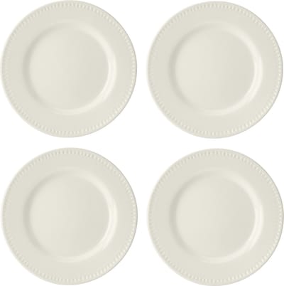 Mikasa - Bijgerechtsborden - Cranborne - Keramiek - Crème - Set van 4 - 21cm