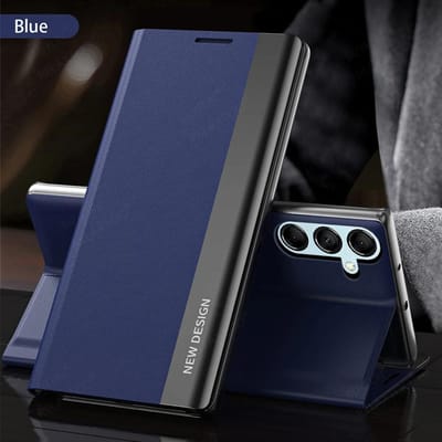 Vergulde Magnetische Case Voor Samsung A55 5G A56 A36 A26 A16 A15 A35 A25 A54 A14 A34 A53 A33 A13 A52S Lederen Stand Flip Telefoonhoes A71 5G