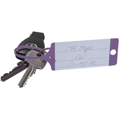 5x pak met 100 PP-sleutelhangers - neutrale uitvoering