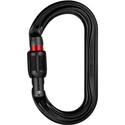 PETZL OK SCREW-LOCK Black – Lichtgewicht Karabiner 25 KN