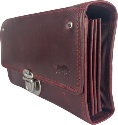 Horeca Portemonnee - Rood - Leer - Briefgeld - Munthouder - Kelnerbeurs - Horeca - Portefeuille - Geld