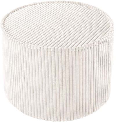 Wigiwama Corduroy Pouffe / Poef - Ø40x25cm - Marshmallow