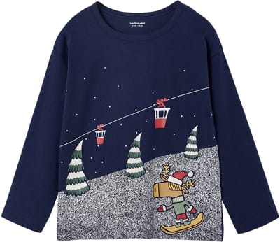 Vertbaudet Jongensshirt met kerstprint