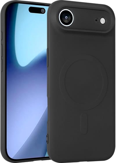 YPCd - MagSafe Backcover voor Apple iPhone Air – Shockproof Siliconen Hoesje met Verhoogde Randen & Draadloos Opladen – Zwart