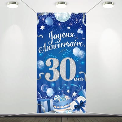 Dailygoods- Deurbanner 30 Jaar - Feest Decoratie - Jubileum