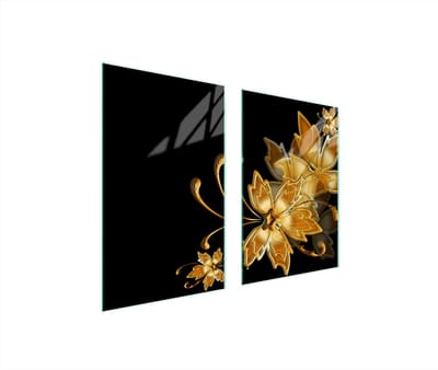 TMK ArtDeko - Gouden Glazen Beschermplaat - Multifunctioneel - 65x52 cm - UV Bedrukking