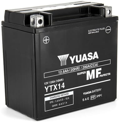 Yuasa SLA-accu voor Gilera 800 GP-scooter 2008-2014 YTX14 / AGM / 12 V 12 Ah nieuw
