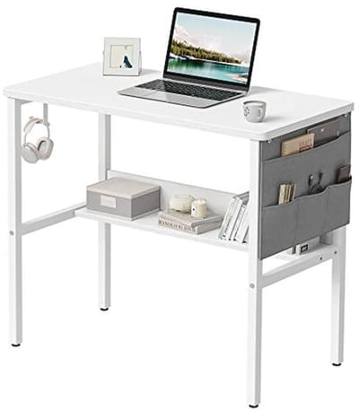 Bureau 96 x 40 cm | Computertafel | Kleine PC-tafel | Stabiel Wit
