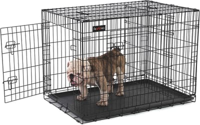 2-Deurs Hondenkooi 107 x 70 x 77.5 cm - Opvouwbaar en Veilige Hondenbox