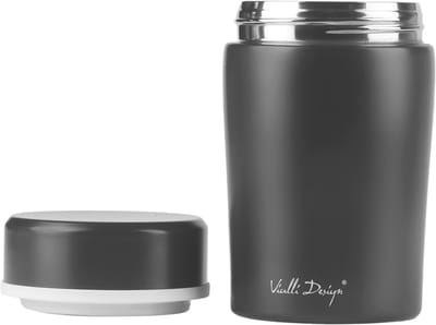 Vialli Design - Fuori - Lunch/Diner/Travel thermosfles - 500 mL - Zwart - Stainless steel (18/8) - Warm 12 uur - Koud 16 uur - Lichtgewicht