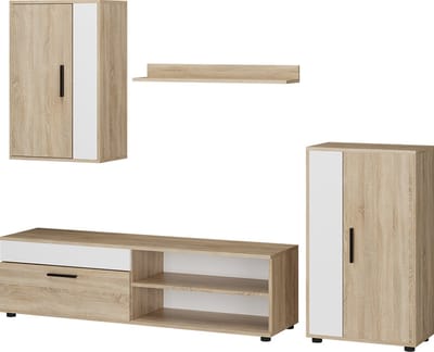 Vicco Berno Wandmeubel – 4-delige set Sonoma
