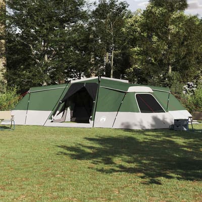 vidaXL Familietent met dak met opslag Groen 833 x 585 x 216 cm taft