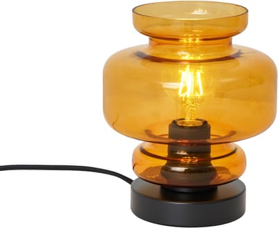 QAZQA denise - Retro Tafellamp - 1 lichts - H 21 cm - Oranje - Woonkamer | Slaapkamer | Keuken