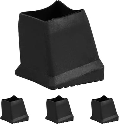 Laddervoet Beschermers - Antislip Rubberhoezen - Veilig Klussen - Duurzame Stevige Grip - 4.00X3.70X3.50CM - Zwart
