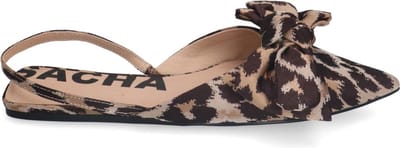 Sacha - Dames - Leopard slingbacks met strik - Maat 37