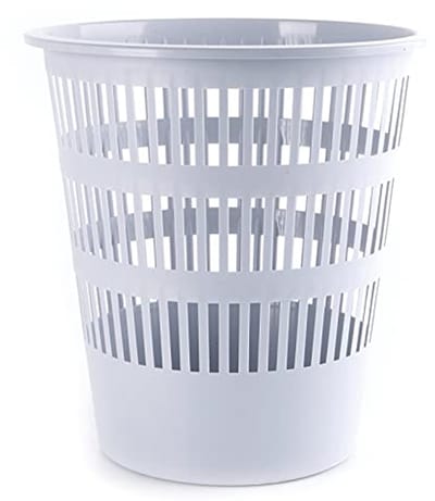 Afvalmand ronde kunststof prullenbak 12 liter voor kantoor en keuken - elegant en praktisch