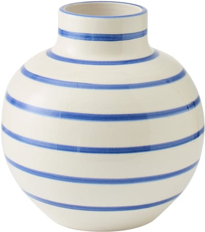 J-Line vaas - keramiek - blauw/wit