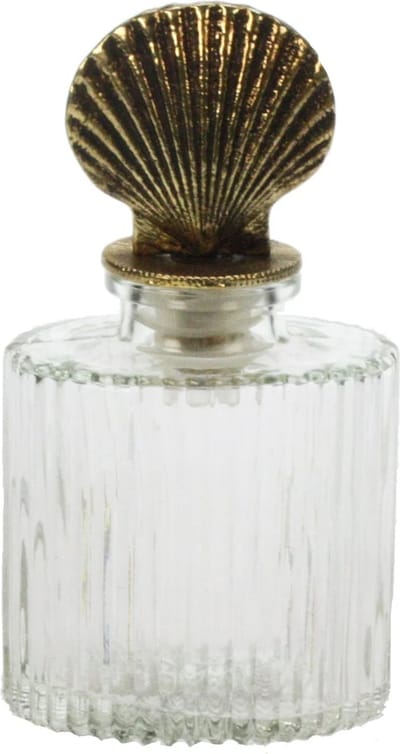 Flesje met schelp, 7x4xx13 cm