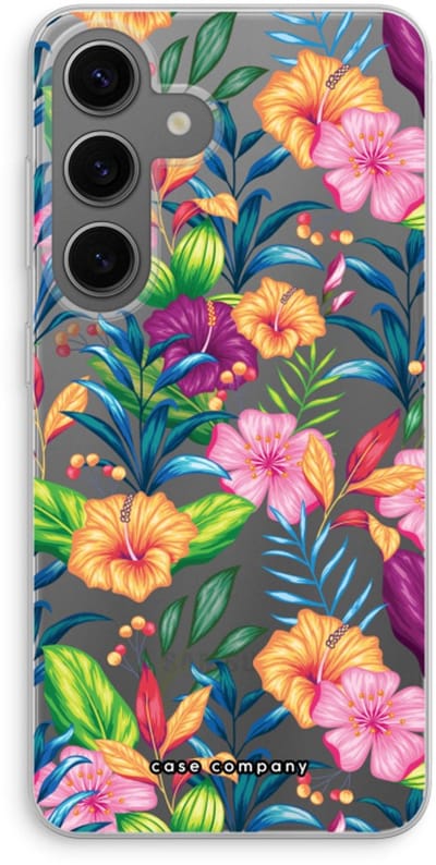 Case Company® - Hoesje geschikt voor Samsung Galaxy S24 hoesje - Tropisch 2 - Soft Cover Telefoonhoesje - Bescherming aan alle Kanten en Schermrand