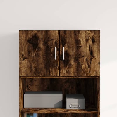 vidaXL - Wandkast - 70x42,5x40 - cm - bewerkt - hout - gerookt - eikenkleurig
