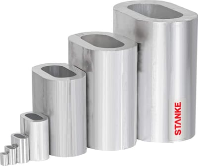 Aluminium Klembus - Kabelklem Touwklem - Lussen Maken - Hoge Kwaliteit Aluminium - Maat 6 mm - Aluminium
