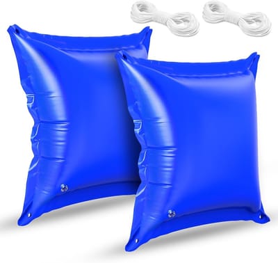Set van 2 Luchtkussens voor Winterzwembaden, 120 x 120 cm, Ideaal voor Boven Grond Zwembaden, Met Verbindingstouw en Eenvoudig in Gebruik, Bescherming tegen Vorst en Vuil