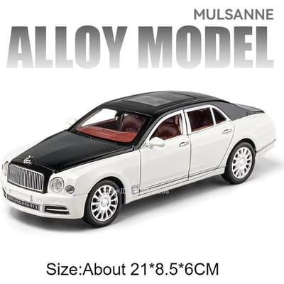 1:24 Schaal Mulsanne Bentayga Auto Model Speelgoed Metaal Diecast Pull Back Deuren Geopend Miniature Voertuig Modellen Jongens Geluid Licht Cadeaus