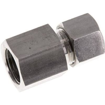 G 1/2'' x 12S RVS Rechte Snijring Koppeling 630 Bar DIN 2353 - FL2S-FC-ST-012G-12-S