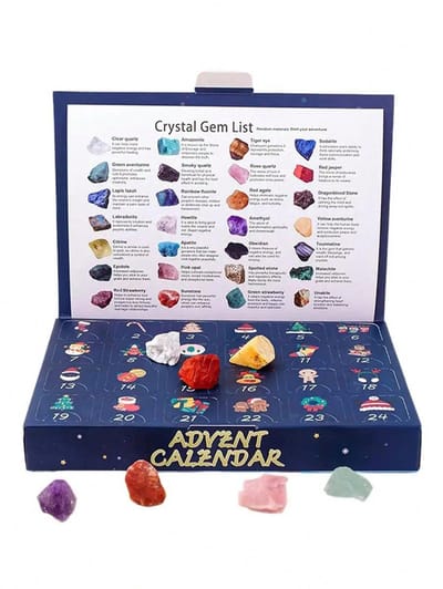 Crystal Adventskalender 2026 Kids Crystal Gemstone Crystal Collection Kerst Countdown Speelgoed Edelsteen Leerset