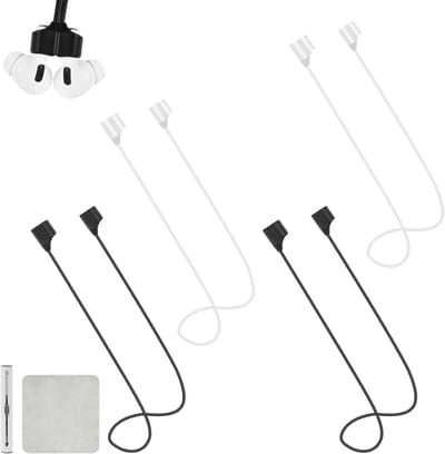 Compatibele Magnetische Oordopjes Straps voor Sport, 4 Stuks, Zacht Siliconen, Anti-Verlies voor Joggen en Fietsen