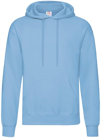 Sweatshirt Fruit Of The Loom Klassieke volwassen Azul Cielo met capuchon - S