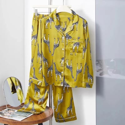 Europese Stijl Klassevol Mode Trendy Vrouwen Lounges Esthetiek Print Lente Herfst Nachtkleding voor Vrouwen L gray